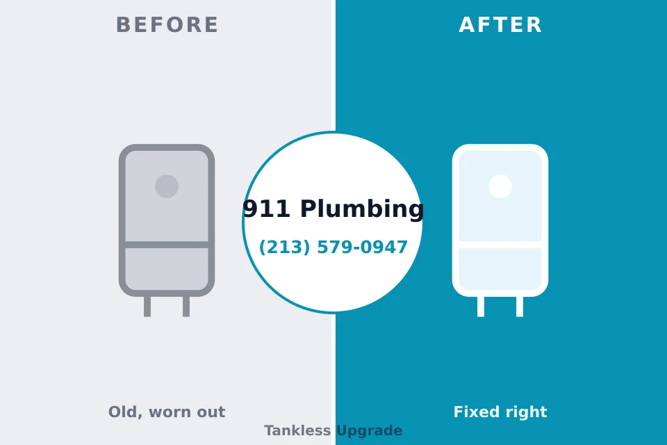 Before and after: plumbing repair Cherry Hill Mall, NJ